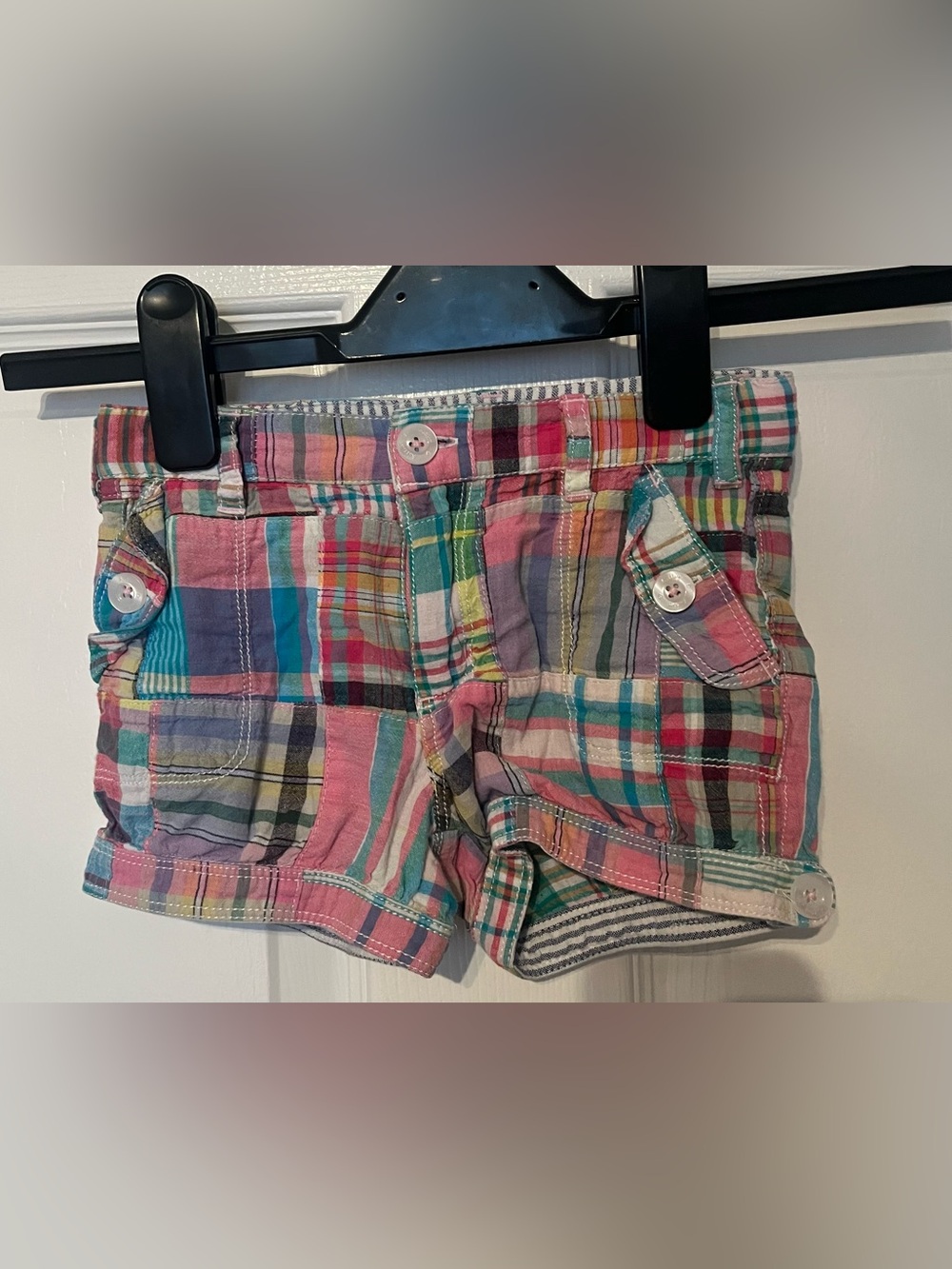 Hatley Girls Patchwork Plaid Shorts – Size 4
